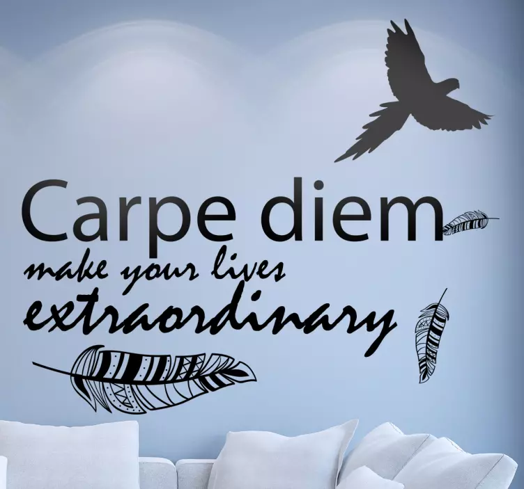 Carpe diem - autocolant extraordinar de perete - TenStickers