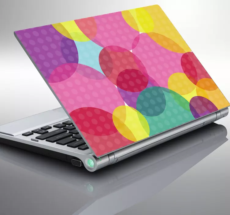 Cartuș de laptop cu cercuri multicolore - TenStickers