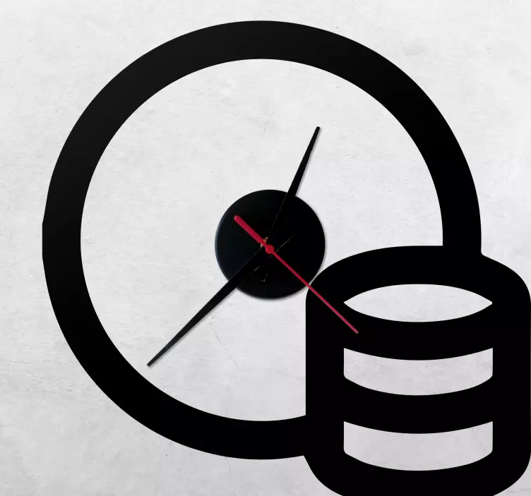 Ceas autocolant design monocolor cu monede - TenStickers