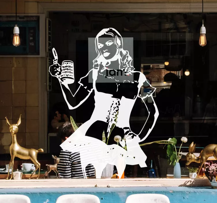 Chelneriță cu autocolant de bere - TenStickers