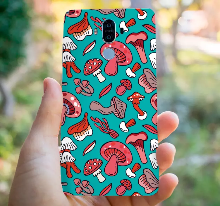 Ciuperci roșii artistice cu o decal huawei hârtie - TenStickers