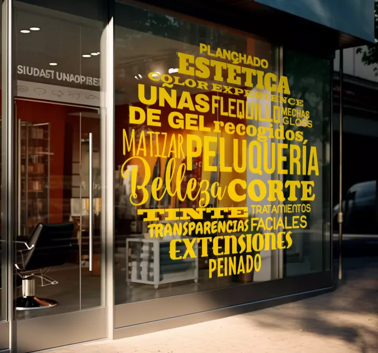 Autocolant de perete frumusețe de coafură - TenStickers