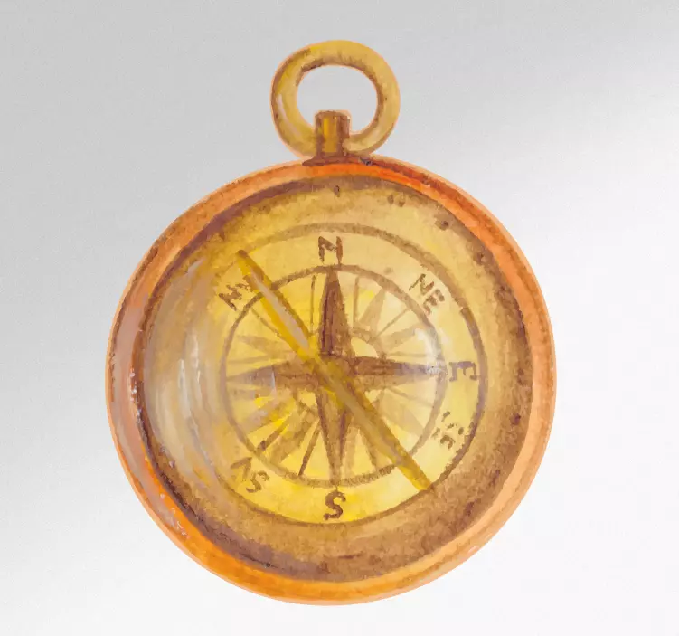 Colorat busolă ilustrare caravan decal - TenStickers