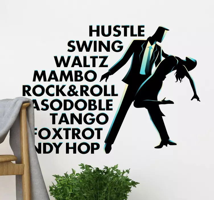 Concept de dans de sală de bal stick de perete - TenStickers