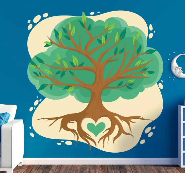 Copac de viață autocolant de perete copac dragoste - TenStickers