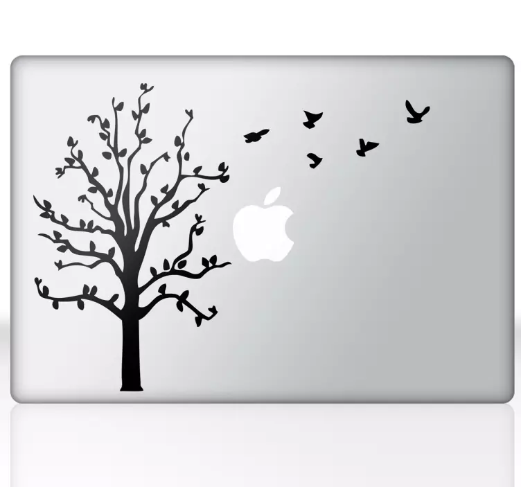 Copac și autocolant păsări macbook - TenStickers