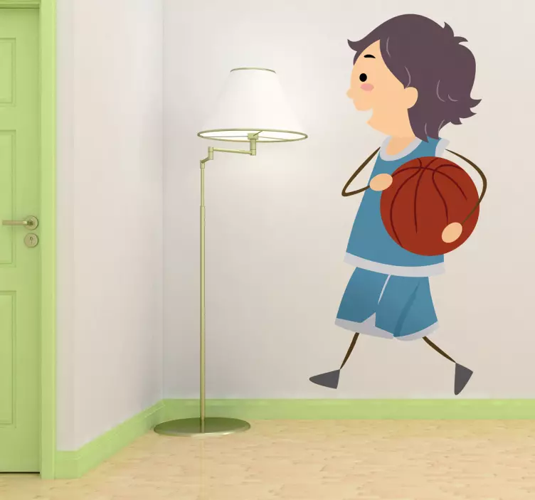 Copii baschetbalist basketball wall sticker - TenStickers