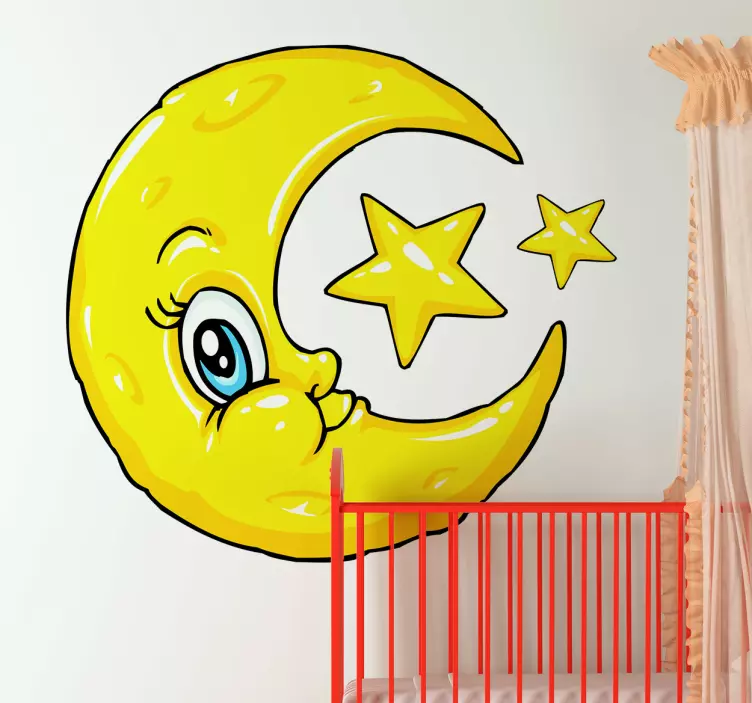 Copii moon & stea dormitor autocolant - TenStickers
