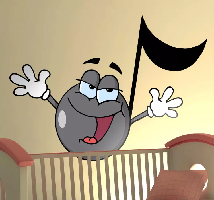 Copii stickere nota muzicala fericita - TenStickers