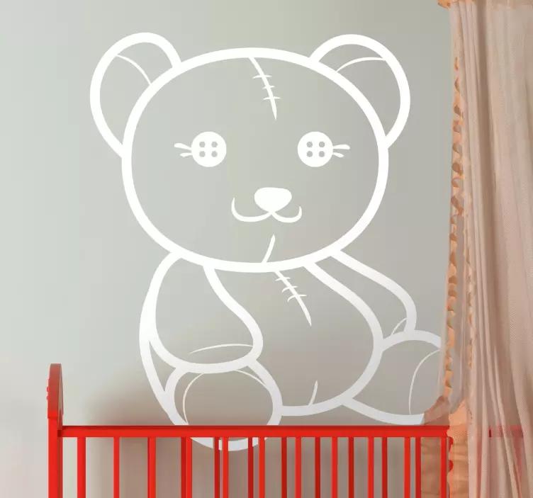 Copii teddy bear decalcomanie contur - TenStickers