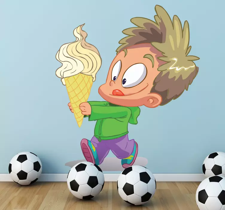 Copil cu autocolant de înghețată - TenStickers