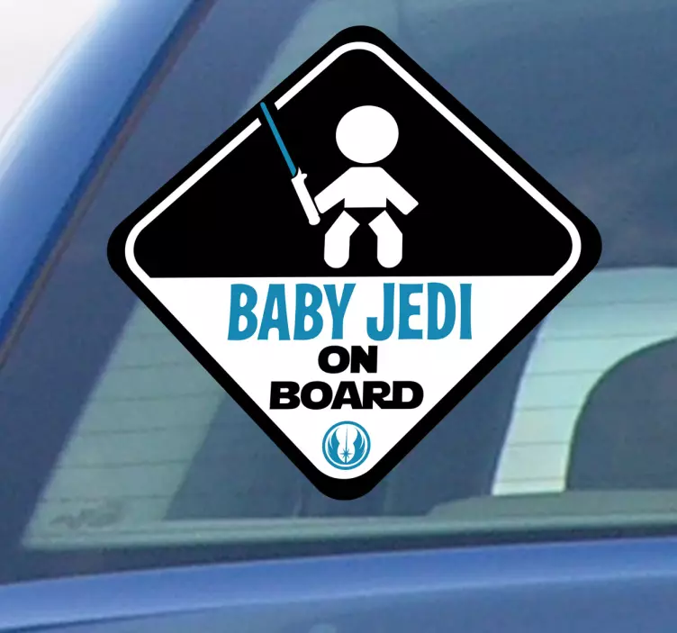 Copil jedi la bord auto autocolant - TenStickers