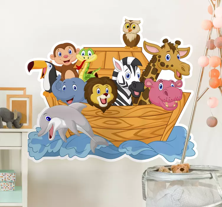 Autocolant de basm pentru copii noah ark - TenStickers