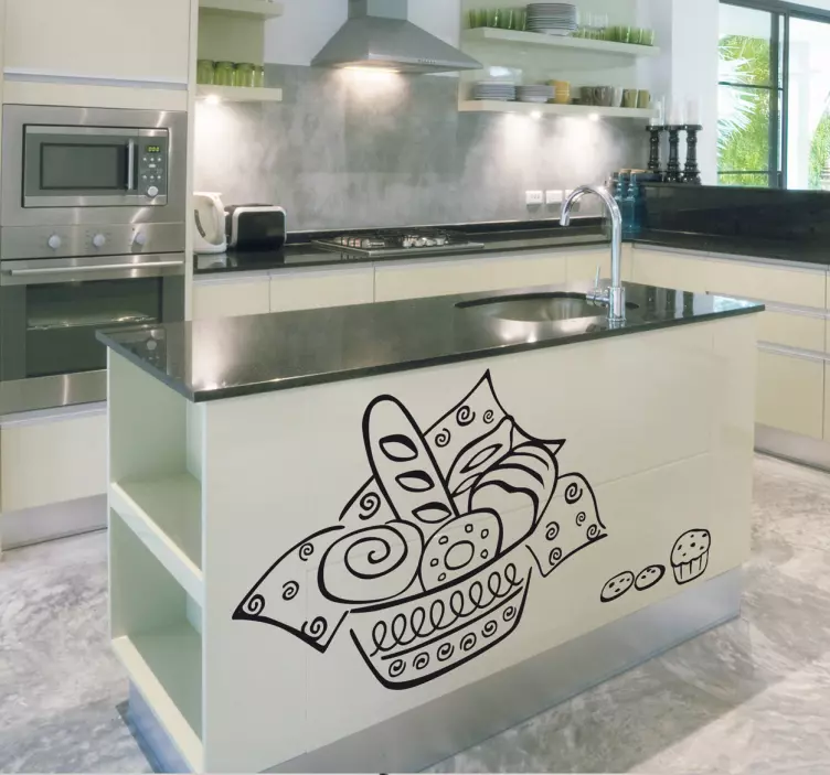 Coș de bucătărie decal coș de cumpărături - TenStickers