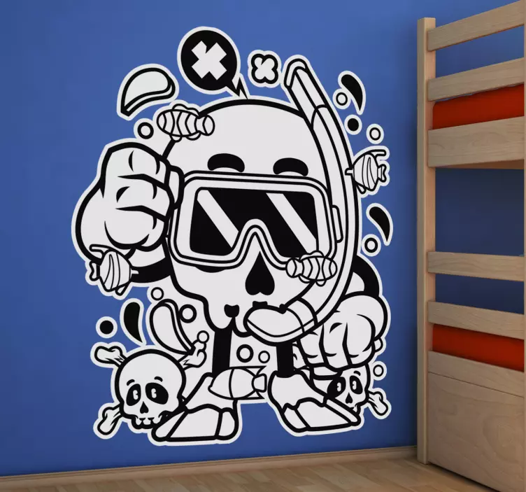 Autocolant urban craniu scufundare mare - TenStickers