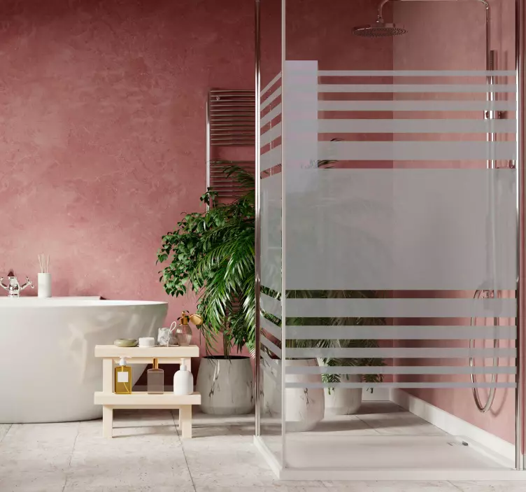 Autocolant cu fraze orizontale pentru paravan de duș - TenStickers