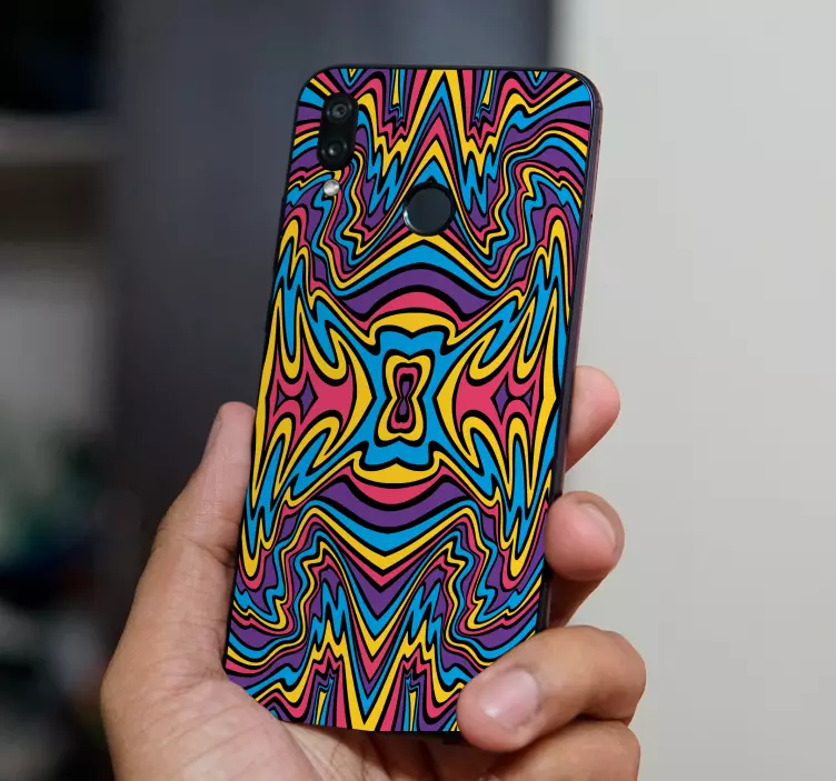 Culori vii linii groovy samsung decal - TenStickers