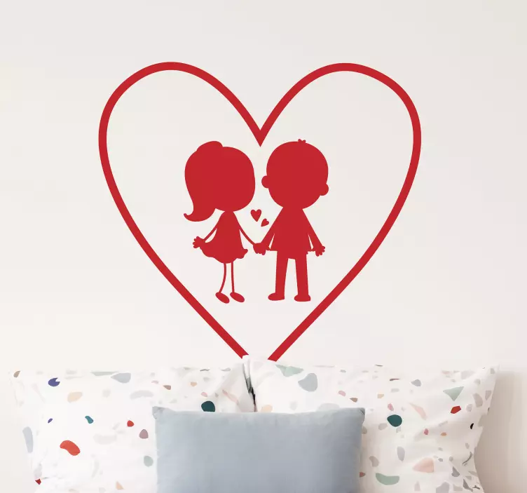 Cuplu dragoste wallsticker - TenStickers