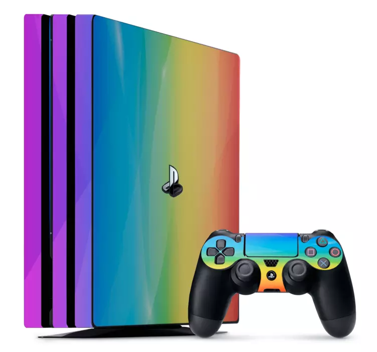 Curcubeu culorile piele de vinil ps4 - TenStickers