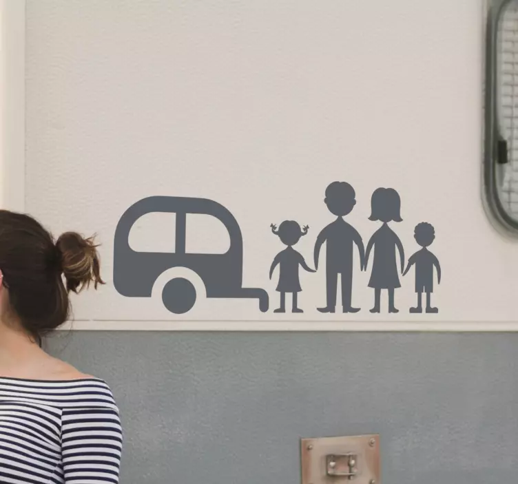Autocolant de perete pentru rulota familiei - TenStickers