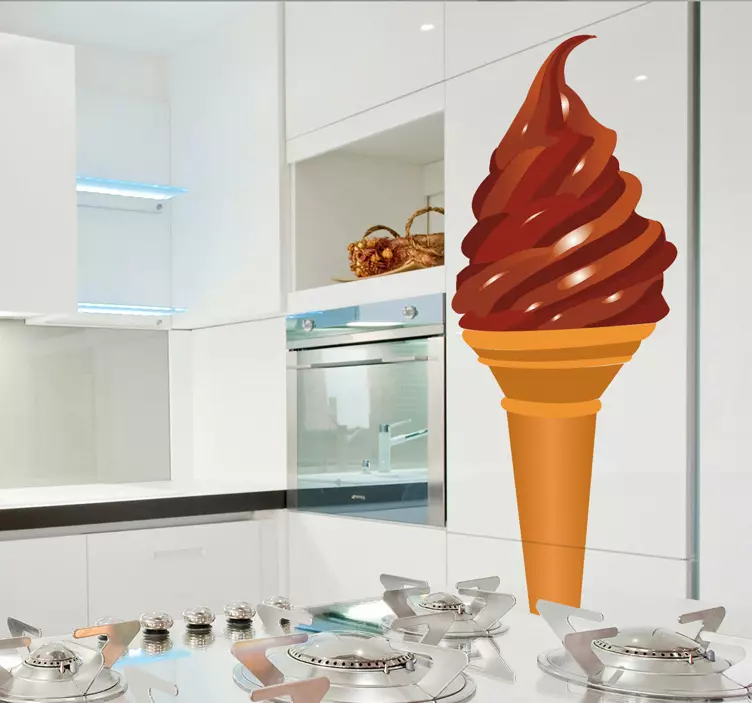 Decal de con de inghetata de ciocolata - TenStickers