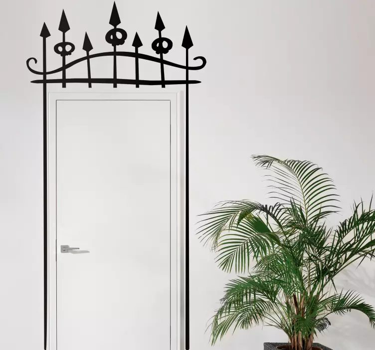 Autocolant de halloween la poarta cimitirului - TenStickers