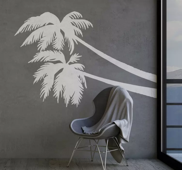 Decal de perete de palmier tropical - TenStickers