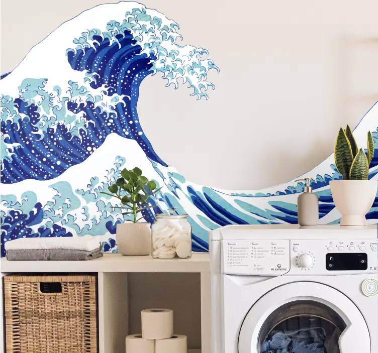Decal de perete marin kanagawa wave - TenStickers