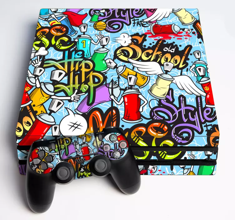 Sticker ps4 muzică dragoste graffiti - TenStickers