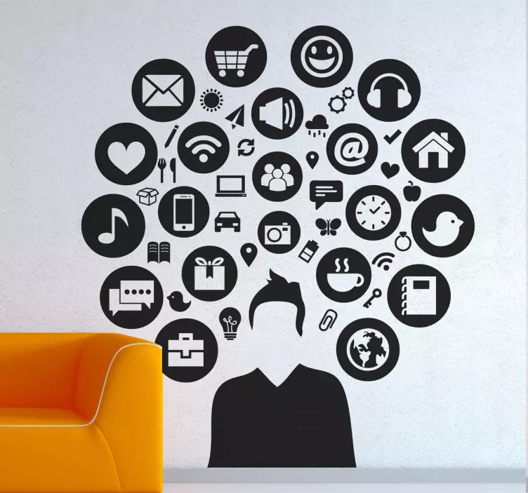 Decal omul media - TenStickers