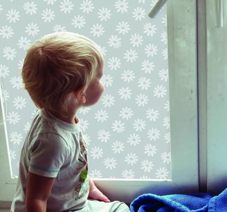 Autocolant de vinil pentru fereastră florală - TenStickers