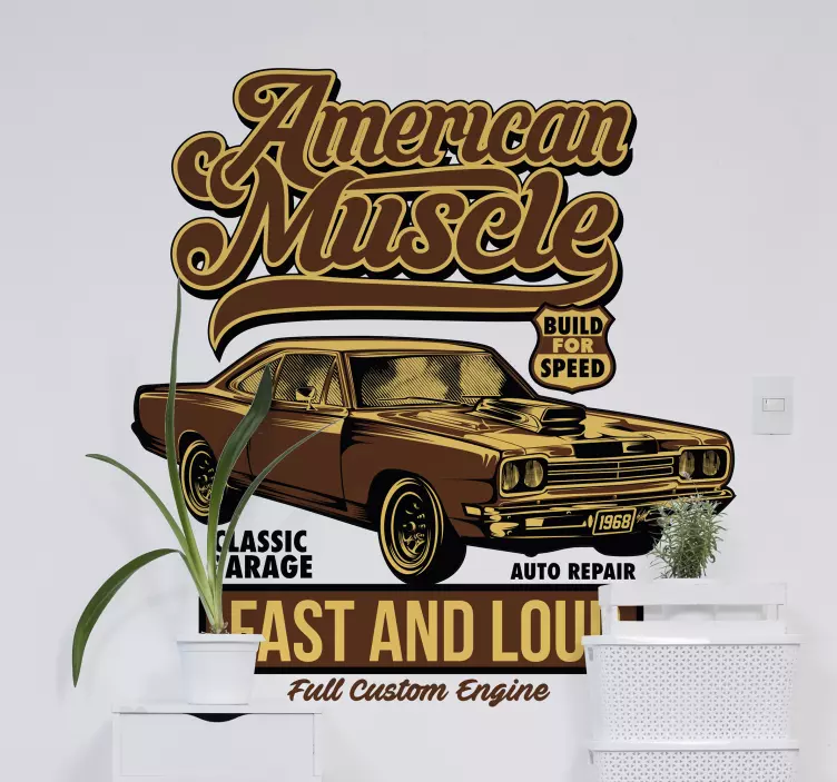 Autocolant auto clasic american salon auto - TenStickers