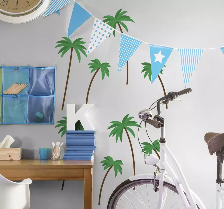 Decalaj mic de perete de trusă de palmier - TenStickers