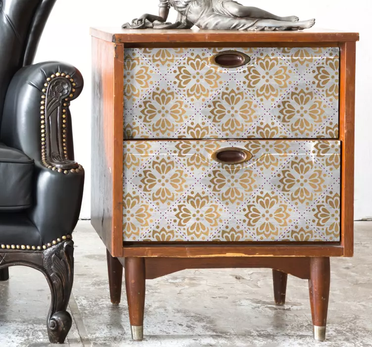 Autocolant de mobilier de aur mandala - TenStickers