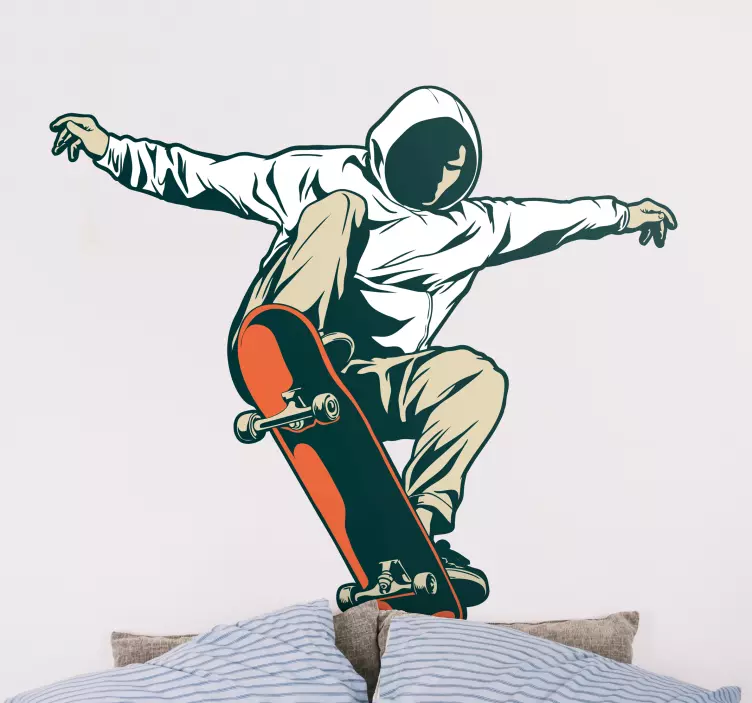 Autocolant de perete pentru sărituri cu skateboard - TenStickers