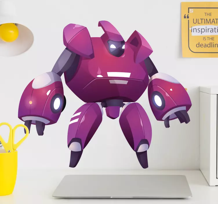 Autocolant de vinil de perete robot anime - TenStickers