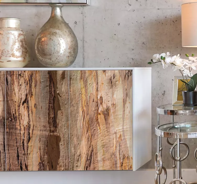 Decolorare mobilier textura de coaja de copac maro - TenStickers