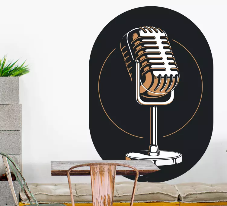 Siluetă microfon adolescent perete decalcomanii - TenStickers