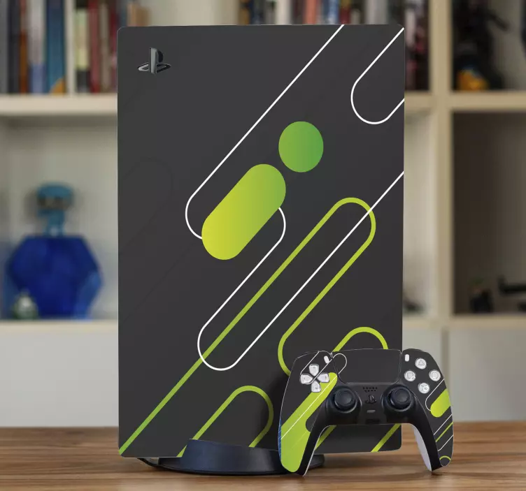 Autocolant pentru playstation verde și negru - TenStickers