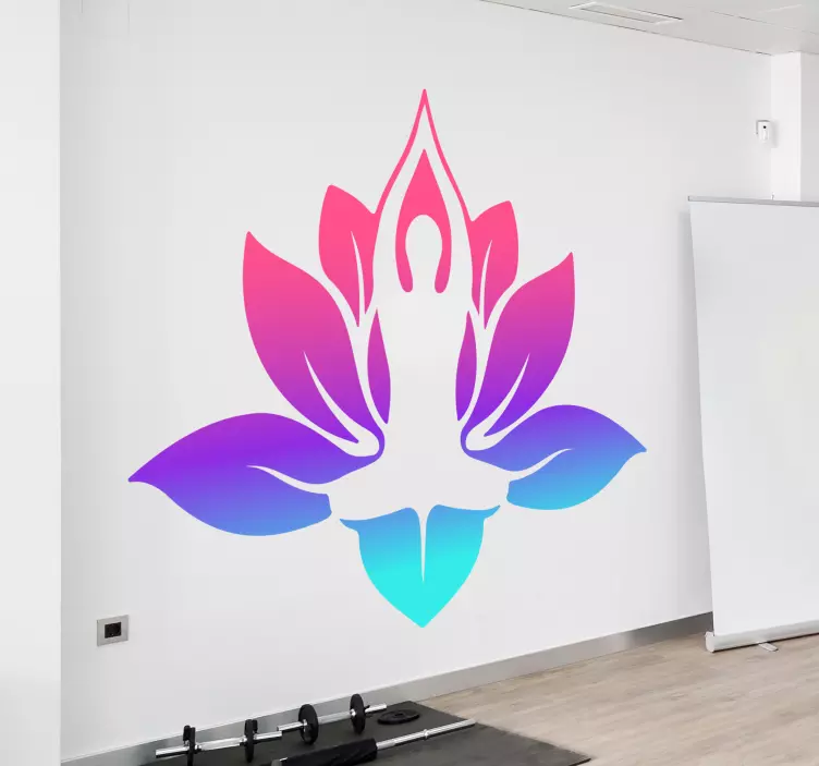 Autocolant de perete autocolant mandala și yoga - TenStickers