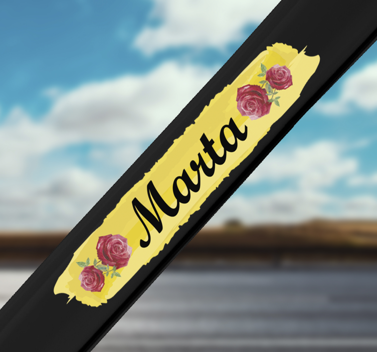 Autocolant de perete cu flori personalizate pentru biciclete tran - TenStickers