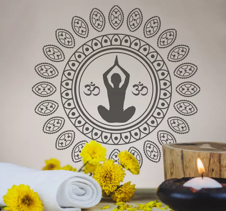 Autocolant de perete yoga mandala - TenStickers