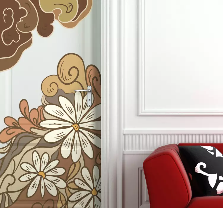 Desen floare decal - TenStickers