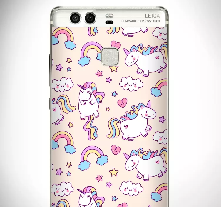 Desene unicorns autocolant huawei - TenStickers