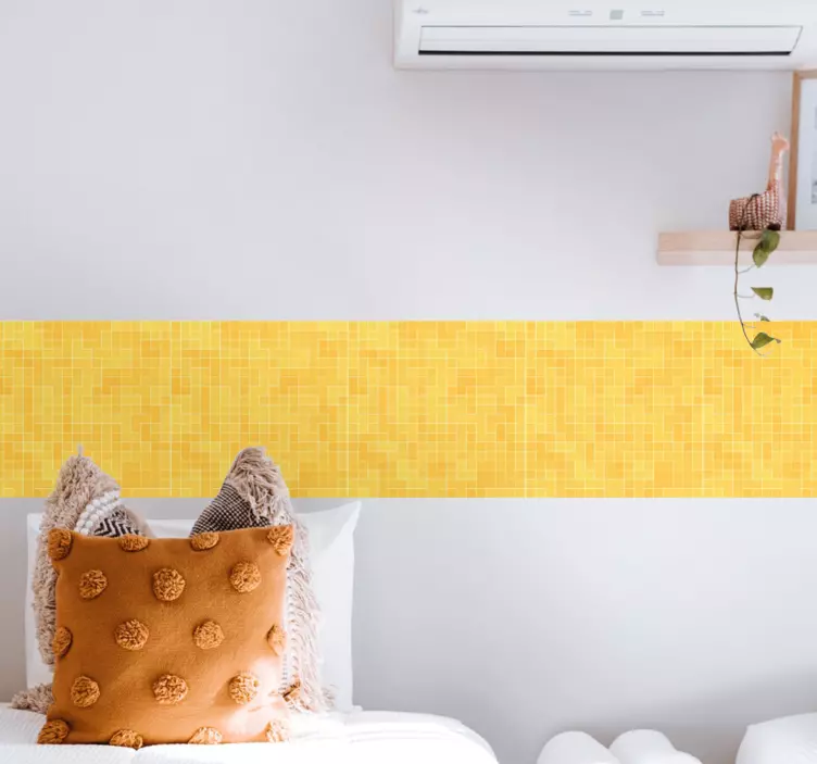 Detaliu autocolant din plăci de mozaic din aur galben - TenStickers