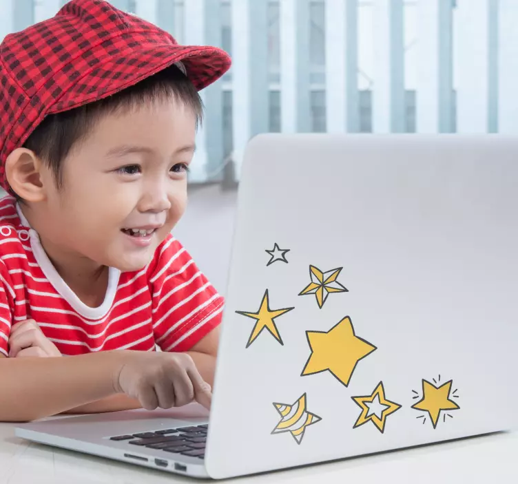 Diferite stele sticker laptop - TenStickers