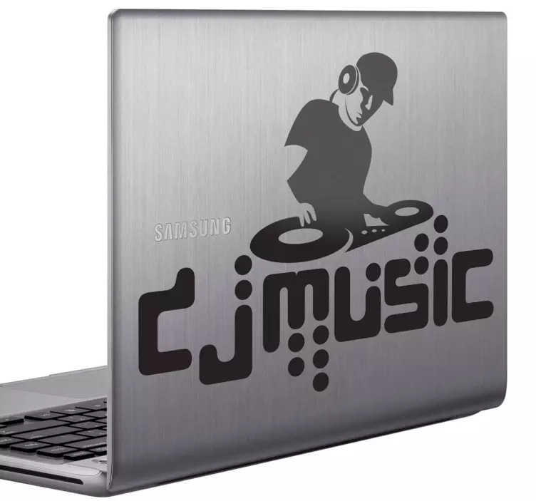 Dj muzică laptop sticker - TenStickers