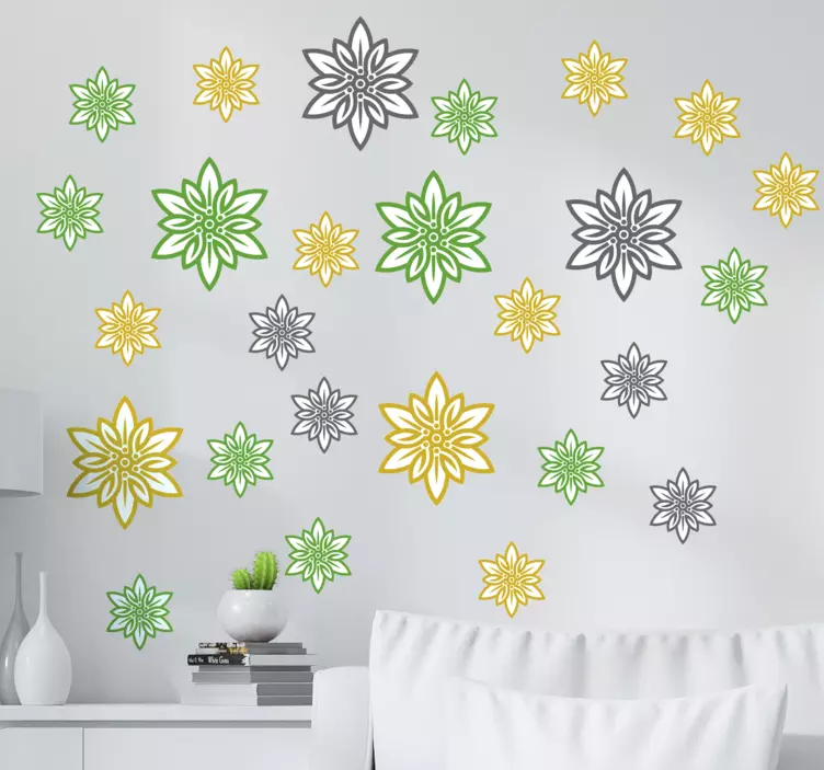 Edelweiss set decalcomanie perete de flori - TenStickers