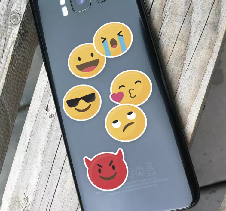 Emoji set autocolant samsung - TenStickers