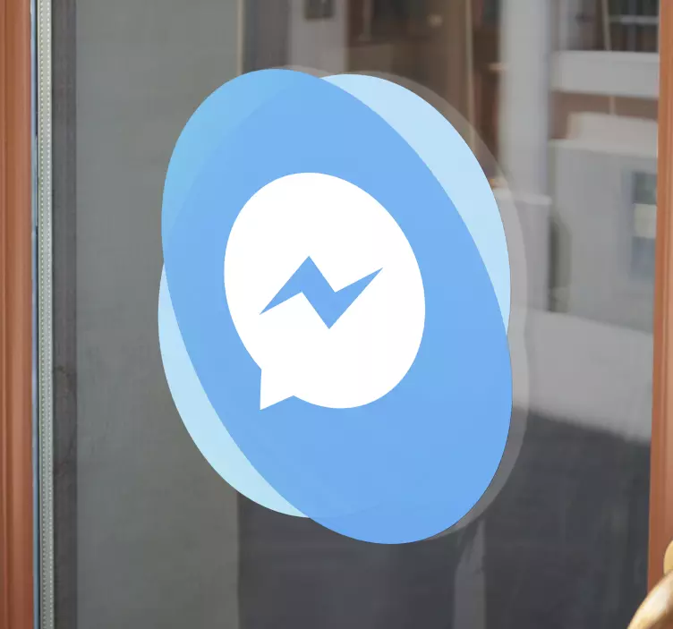 Autocolant fereastră logo facebook messenger - TenStickers